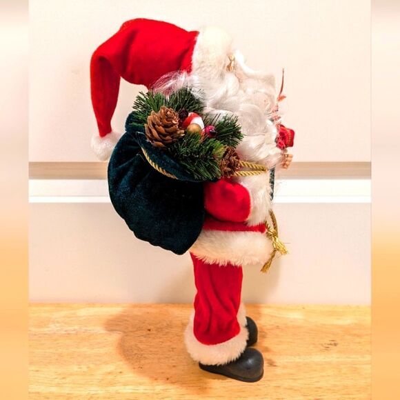 Beautiful 12" Vintage Santa Claus with Gold Glasses and Gifts Christmas Decor - Picture 6 of 7